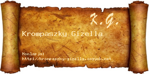 Krompaszky Gizella névjegykártya