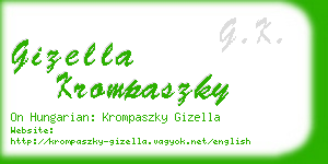 gizella krompaszky business card